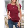 image:imageSHEWIN Womens Spring Tops for Women Casual Crewneck Short Sleeve Shirts Cap Sleeve Knit Sweater Vest Summer TopsRacing Red