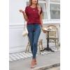image:imageSHEWIN Womens Spring Tops for Women Casual Crewneck Short Sleeve Shirts Cap Sleeve Knit Sweater Vest Summer TopsRacing Red