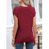 image:imageSHEWIN Womens Spring Tops for Women Casual Crewneck Short Sleeve Shirts Cap Sleeve Knit Sweater Vest Summer TopsRacing Red