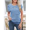 image:imageSHEWIN Womens Spring Tops for Women Casual Crewneck Short Sleeve Shirts Cap Sleeve Knit Sweater Vest Summer TopsSky Blue