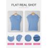 image:imageSHEWIN Womens Spring Tops for Women Casual Crewneck Short Sleeve Shirts Cap Sleeve Knit Sweater Vest Summer TopsSky Blue