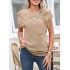 image:imageSHEWIN Womens Spring Tops for Women Casual Crewneck Short Sleeve Shirts Cap Sleeve Knit Sweater Vest Summer TopsSmoke Gray