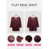 image:imageSHEWIN Womens Summer Tops Hollow Out Beach Crochet Cover Ups V Neck 34 Sleeve Pullover Sweater ShirtsBurgundy
