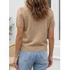image:imageSHEWIN Womens Sweaters Short Sleeve Color Block Tops Lightweight Summer Spring Shirts Business Casual PulloversApricot