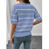 image:imageSHEWIN Womens Tops Crewneck Short Sleeve Sweater Pullover Knit Striped Shirt Spring Outfits for Women 2026Blue