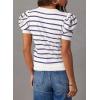 image:imageSHEWIN Womens Tops Short Sleeve Sweater Shirts for Women Striped Knit T Shirts Crewneck Summer TopsB Blue