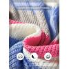 image:imageSHEWIN Womens Tops V Neck Short Sleeve Sweater Striped Color Block Pullover Cap Sleeve ShirtsBeau Blue