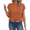 image:imageSHEWIN Womens Spring Tops for Women Casual Crewneck Short Sleeve Shirts Cap Sleeve Knit Sweater Vest Summer TopsGold Flame