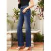 image:imageSHEWIN Straight Leg Jeans for Women Trendy High Rise Tapered Flare Jeans Stretchy Wide Leg Ankle Denim Pants with PocketsBluing