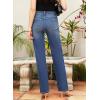 image:imageSHEWIN Straight Leg Jeans for Women Trendy High Rise Tapered Flare Jeans Stretchy Wide Leg Ankle Denim Pants with PocketsSky Blue