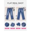 image:imageSHEWIN Straight Leg Jeans for Women Trendy High Rise Tapered Flare Jeans Stretchy Wide Leg Ankle Denim Pants with PocketsSky Blue