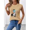 image:imageSHEWIN Womens Western Sweater Vest Crewneck Sleeveless Tops Cowgirl Casual Embroidered Tank Top 2026Beige