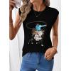image:imageSHEWIN Womens Western Sweater Vest Crewneck Sleeveless Tops Cowgirl Casual Embroidered Tank Top 2026Black