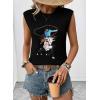 image:imageSHEWIN Womens Western Sweater Vest Crewneck Sleeveless Tops Cowgirl Casual Embroidered Tank Top 2026Black