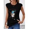image:imageSHEWIN Womens Western Sweater Vest Crewneck Sleeveless Tops Cowgirl Casual Embroidered Tank Top 2026Black