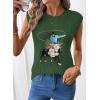 image:imageSHEWIN Womens Western Sweater Vest Crewneck Sleeveless Tops Cowgirl Casual Embroidered Tank Top 2026Green