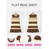 image:imageSHEWIN Dresses for Women 2026 Casual Summer Striped Sundresses Ruffle Hem Sleeveless Mini Tank Dress Fashion OutfitsBrown Stripe