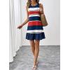 image:imageSHEWIN Dresses for Women 2026 Casual Summer Striped Sundresses Ruffle Hem Sleeveless Mini Tank Dress Fashion OutfitsRed Stripe