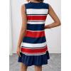 image:imageSHEWIN Dresses for Women 2026 Casual Summer Striped Sundresses Ruffle Hem Sleeveless Mini Tank Dress Fashion OutfitsRed Stripe