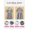image:imageSHEWIN Dresses for Women Geometric Print Loose Fit V Neck Short Sleeve Summer Dress Beach Vacation 2026 TrendyBlack