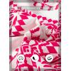 image:imageSHEWIN Dresses for Women Geometric Print Loose Fit V Neck Short Sleeve Summer Dress Beach Vacation 2026 TrendyRed