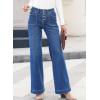 image:imageSHEWIN Women Straight Leg Jeans Stretchy Fabric Denim Pants Inseam 29 InchBlue