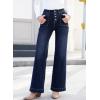 image:imageSHEWIN Women Straight Leg Jeans Stretchy Fabric Denim Pants Inseam 29 InchBluing