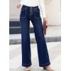 image:imageSHEWIN Women Straight Leg Jeans Stretchy Fabric Denim Pants Inseam 29 InchBluing