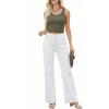 image:imageSHEWIN Women Straight Leg Jeans Stretchy Fabric Denim Pants Inseam 29 InchWhite
