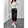 image:imageSHEWIN Women Stretch Wide Leg Jeans Ankle Capri Comfort Jean 2026Black
