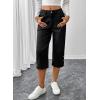 image:imageSHEWIN Women Stretch Wide Leg Jeans Ankle Capri Comfort Jean 2026Black