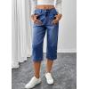 image:imageSHEWIN Women Stretch Wide Leg Jeans Ankle Capri Comfort Jean 2026Blue