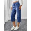image:imageSHEWIN Women Stretch Wide Leg Jeans Ankle Capri Comfort Jean 2026Blue