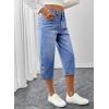 image:imageSHEWIN Women Stretch Wide Leg Jeans Ankle Capri Comfort Jean 2026Light Blue