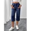 image:imageSHEWIN Women Stretch Wide Leg Jeans Ankle Capri Comfort Jean 2026Navy Blue