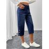 image:imageSHEWIN Women Stretch Wide Leg Jeans Ankle Capri Comfort Jean 2026Navy Blue