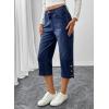 image:imageSHEWIN Women Stretch Wide Leg Jeans Ankle Capri Comfort Jean 2026Navy Blue
