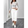 image:imageSHEWIN Women Stretch Wide Leg Jeans Ankle Capri Comfort Jean 2026White