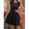 image:imageSHEWIN Women Summer Casual Mini Dress Lightweight Textured Boho Sundress with Pocket 2026Black