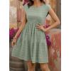 image:imageSHEWIN Women Summer Casual Mini Dress Lightweight Textured Boho Sundress with Pocket 2026Mint Green
