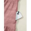 image:imageSHEWIN Women Summer Casual Mini Dress Lightweight Textured Boho Sundress with Pocket 2026Pink