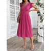 image:imageSHEWIN Women Summer Elegant Ruffle Sleeve Dress Semi Formal Boho Outfits 2026Ahot Pink
