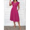 image:imageSHEWIN Women Summer Elegant Ruffle Sleeve Dress Semi Formal Boho Outfits 2026Ahot Pink