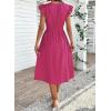 image:imageSHEWIN Women Summer Elegant Ruffle Sleeve Dress Semi Formal Boho Outfits 2026Ahot Pink