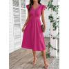 image:imageSHEWIN Women Summer Elegant Ruffle Sleeve Dress Semi Formal Boho Outfits 2026Ahot Pink