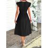 image:imageSHEWIN Women Summer Elegant Ruffle Sleeve Dress Semi Formal Boho Outfits 2026Black