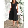 image:imageSHEWIN Women Summer Elegant Ruffle Sleeve Dress Semi Formal Boho Outfits 2026Black