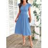 image:imageSHEWIN Women Summer Elegant Ruffle Sleeve Dress Semi Formal Boho Outfits 2026Blue