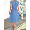 image:imageSHEWIN Women Summer Elegant Ruffle Sleeve Dress Semi Formal Boho Outfits 2026Blue