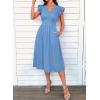 image:imageSHEWIN Women Summer Elegant Ruffle Sleeve Dress Semi Formal Boho Outfits 2026Blue